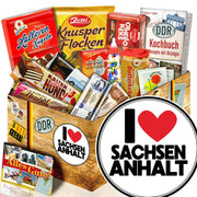 I Love Sachsen - Anhalt + Süßigkeiten Set DDR L - Ossiladen I Ostprodukte Versand