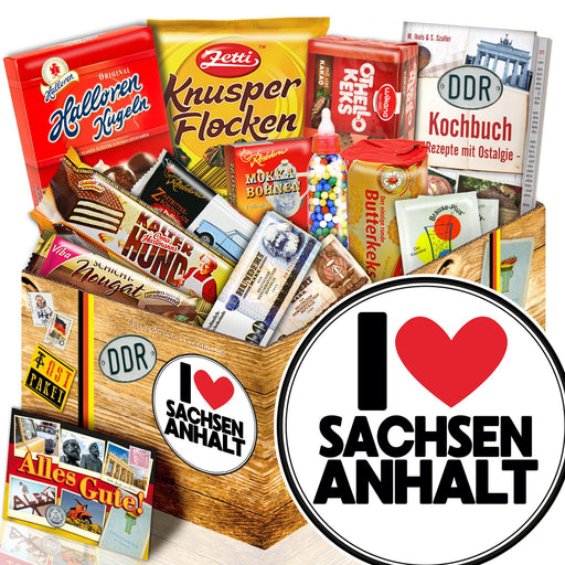 I Love Sachsen - Anhalt + Süßigkeiten Set DDR L - Ossiladen I Ostprodukte Versand