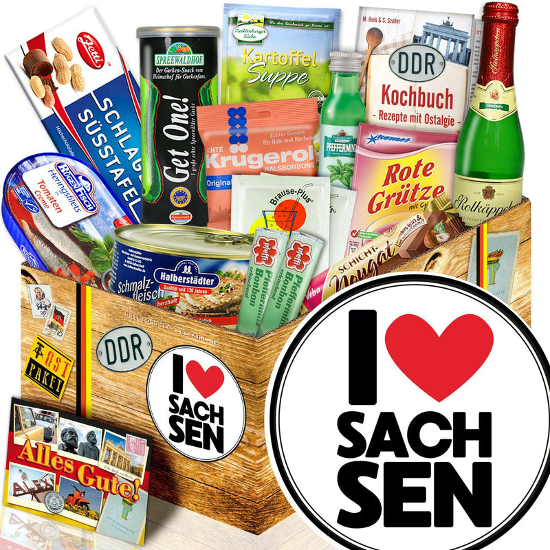 I Love Sachsen - Spezialitäten Set M - Ossiladen I Ostprodukte Versand