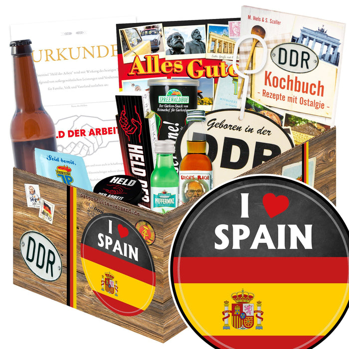 I love Spain - Geschenkset Ostpaket "Männer Box" - Ossiladen I Ostprodukte Versand