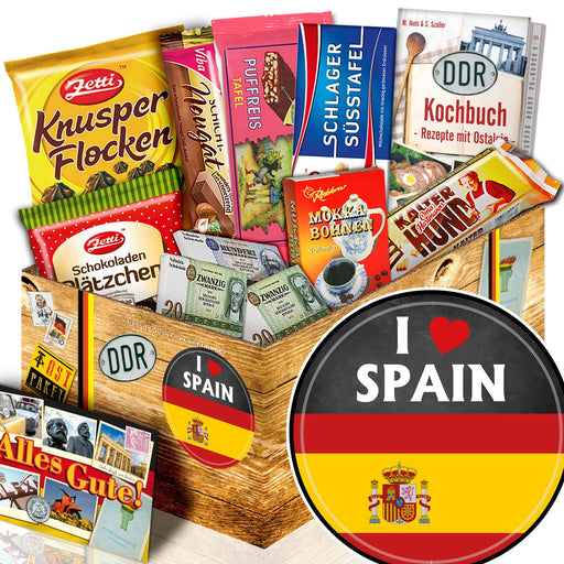 I Love Spain - Geschenkset Ostpaket "Schokoladenbox M" - Ossiladen I Ostprodukte Versand