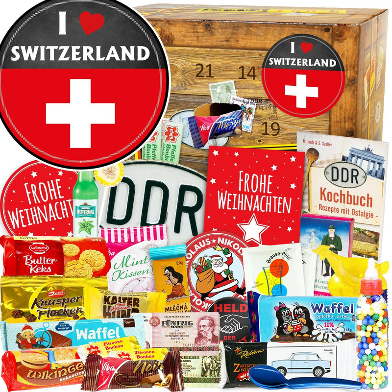 I Love Switzerland - DDR Adventskalender - Ossiladen I Ostprodukte Versand