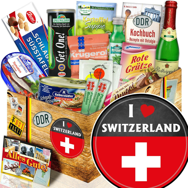 I love Switzerland - Spezialitäten Set M - Ossiladen I Ostprodukte Versand