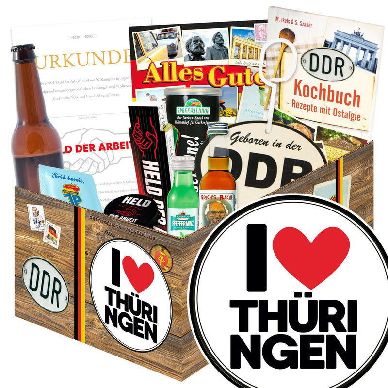 I Love Thüringen - Geschenkset Ostpaket "Männer Box" - Ossiladen I Ostprodukte Versand