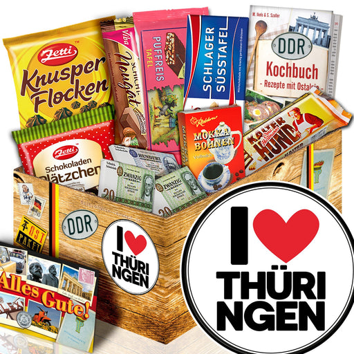 I Love Thüringen - Geschenkset Ostpaket "Schokoladenbox M" - Ossiladen I Ostprodukte Versand