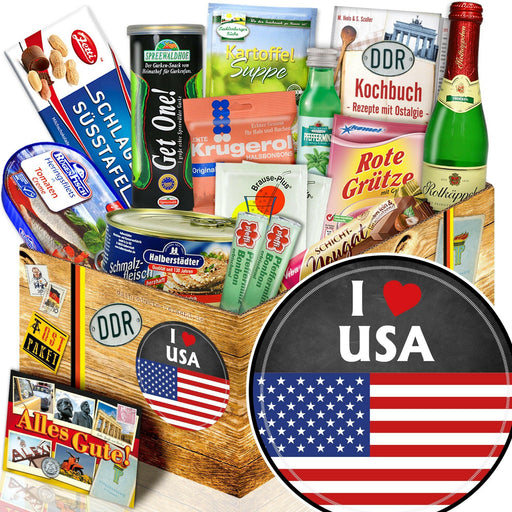 I love USA - Spezialitäten Set M - Ossiladen I Ostprodukte Versand