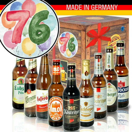 Zahl 76 - Geschenkbox "Ostbiere" 9er Set - Ossiladen I Ostprodukte Versand