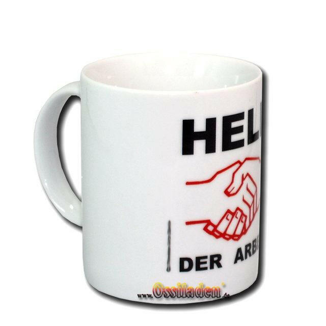 "Kaffeebecher "Held der Arbeit" weiß