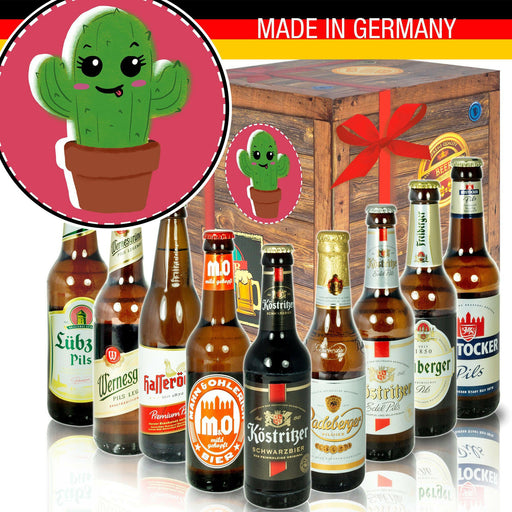 Kaktus - Geschenkbox "Ostbiere" 9er Set - Ossiladen I Ostprodukte Versand