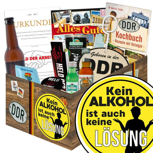 Kein Alkohol ist auch keine Lösung - Geschenkset Ostpaket "Männer Box" - Ossiladen I Ostprodukte Versand