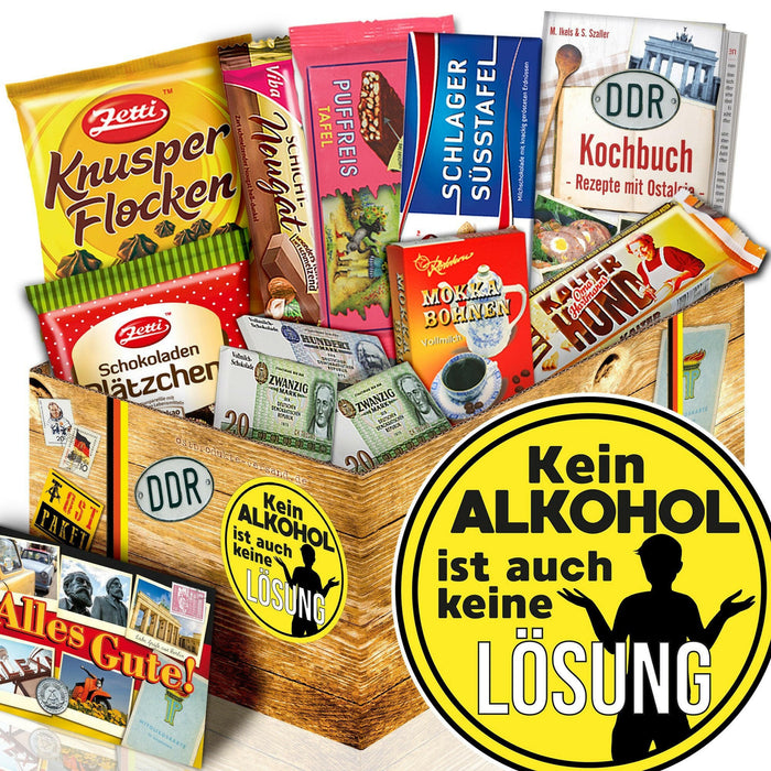 Kein Alkohol ist auch keine Lösung - Geschenkset Ostpaket "Schokoladenbox M" - Ossiladen I Ostprodukte Versand
