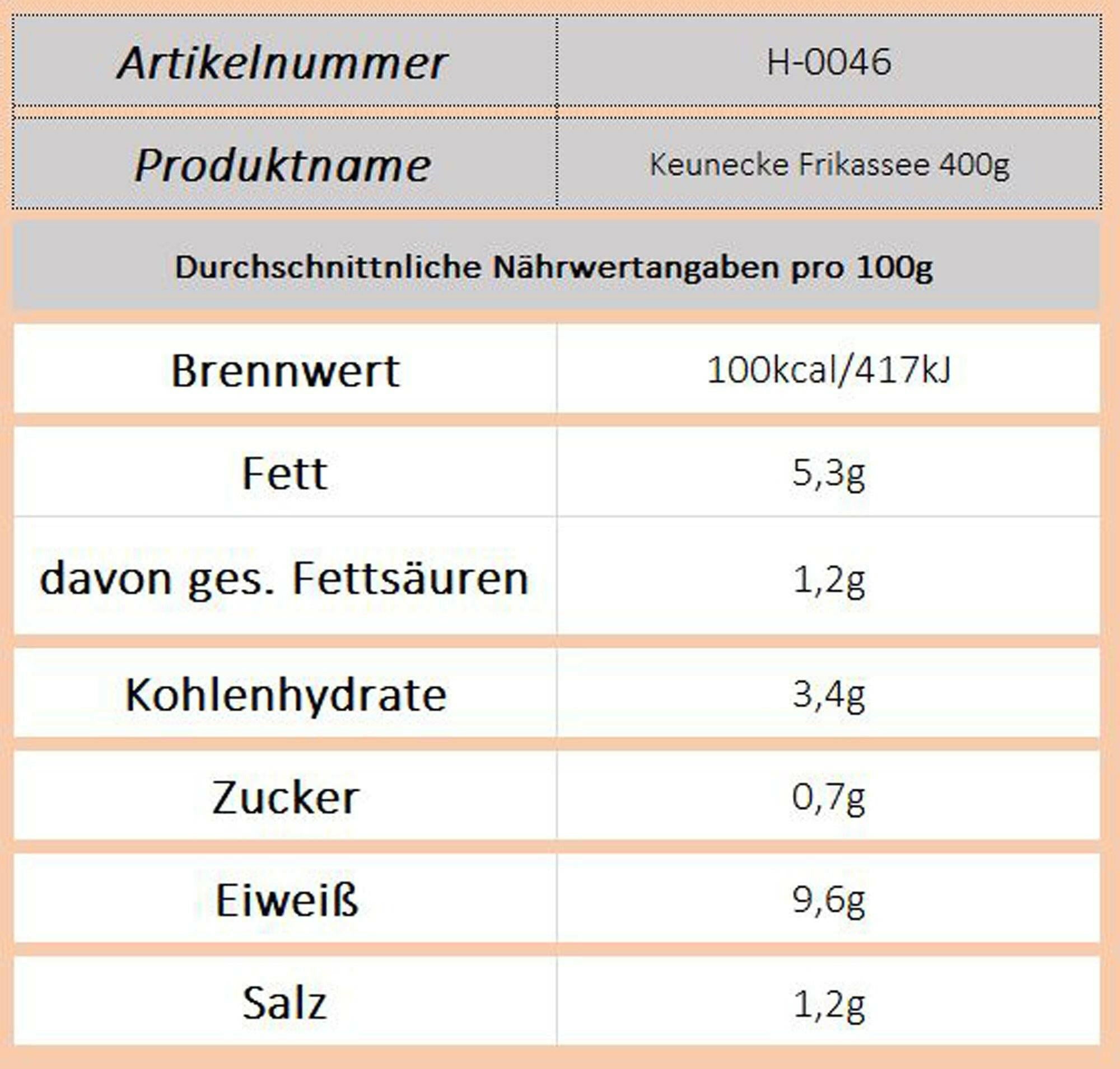 Keunecke Frikassee - Ossiladen I Ostprodukte Versand