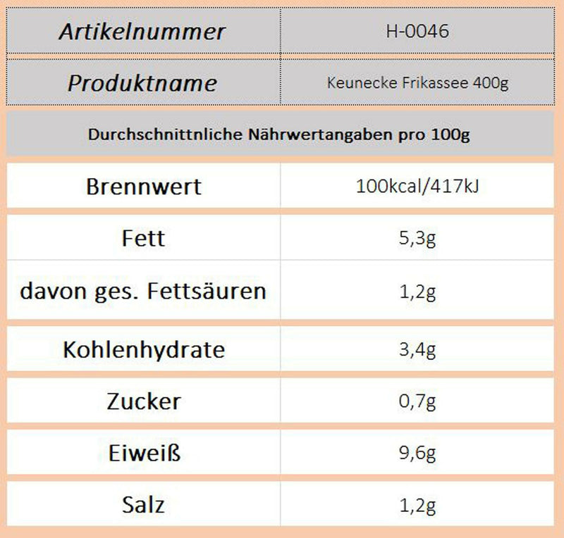 Keunecke Frikassee - Ossiladen I Ostprodukte Versand