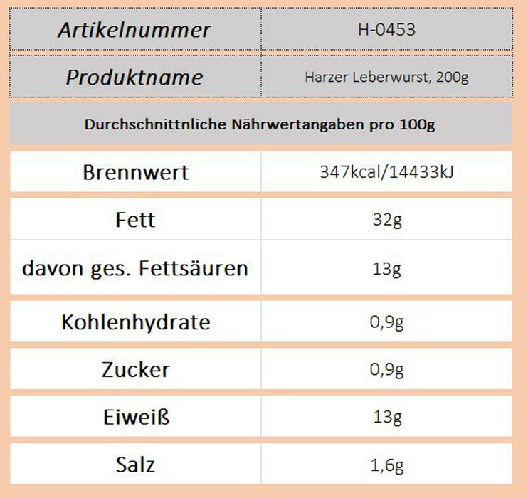 Keunecke-Harzer Leberwurst, 200g - Ossiladen I Ostprodukte Versand