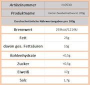 Keunecke Harzer Zwiebelmettwurst, 200g - Ossiladen I Ostprodukte Versand