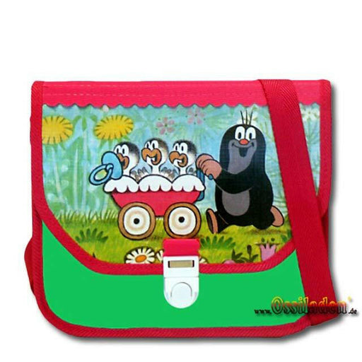 Kindergartentasche - Maulwurf mit Kinderwagen - rosa