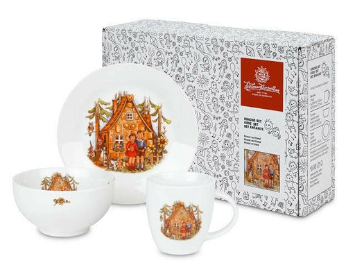 Kindergeschirr 3-teilig Porzellan - Motiv Hänsel und Gretel