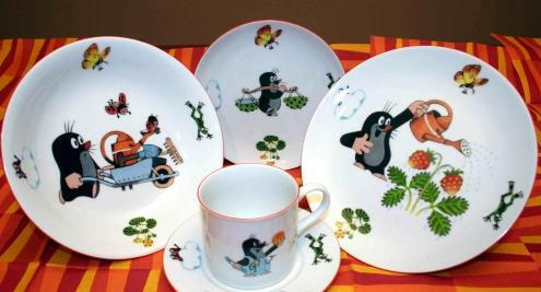 Kindergeschirr Kleiner Maulwurf, Motiv Gärtner 5 tlg.