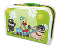 Kinderkoffer Pitti-Schnatti-Moppi grün Pappe 30cm