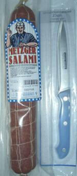 Kraftsdorfer Metzger Salami + Messer