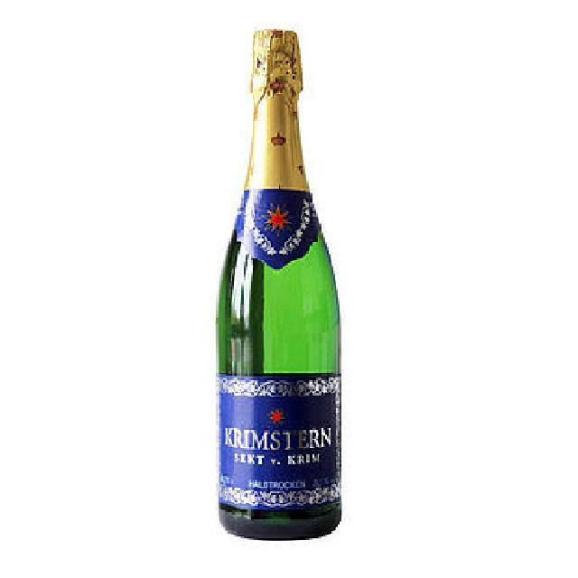 "Krimsekt "Krimstern" weiß, halbtrocken, 11 % vol, 0,7l"