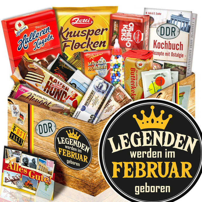 Legenden werden im Februar geboren - Süßigkeiten Set DDR L - Ossiladen I Ostprodukte Versand