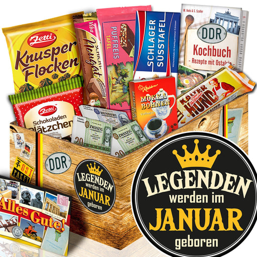 Legenden werden im Januar geboren - Geschenkset Ostpaket "Schokoladenbox M" - Ossiladen I Ostprodukte Versand