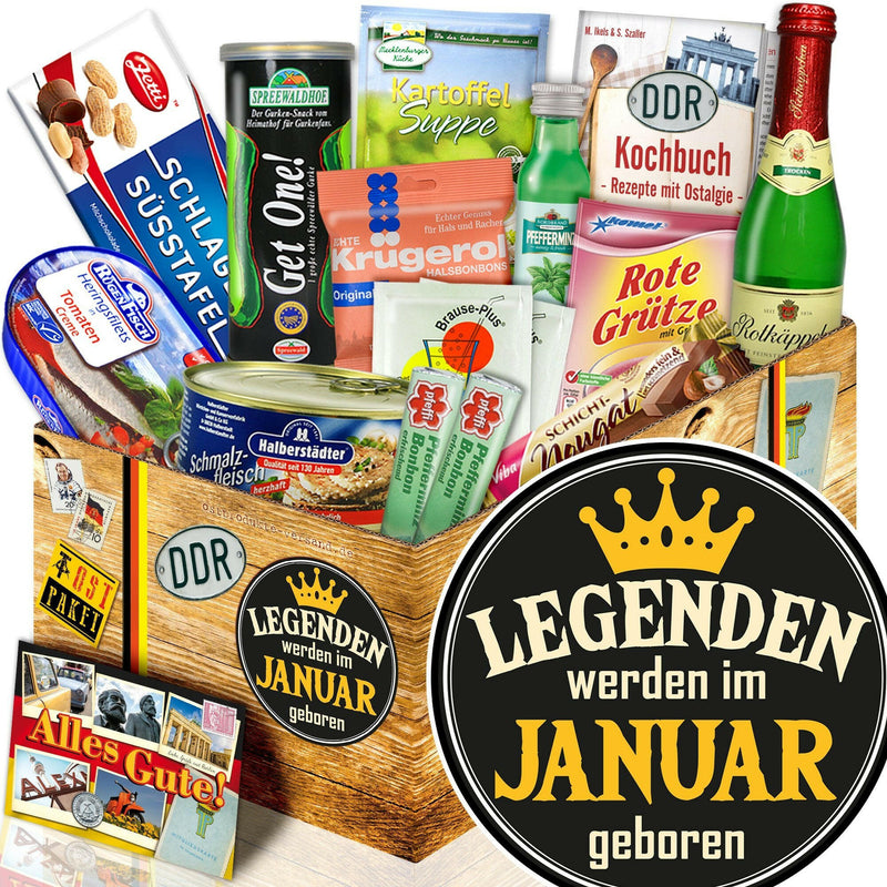 Legenden werden im Januar geboren - Spezialitäten Set M - Ossiladen I Ostprodukte Versand