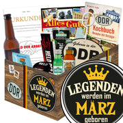 Legenden werden im März geboren - Geschenkset Ostpaket "Männer Box" - Ossiladen I Ostprodukte Versand