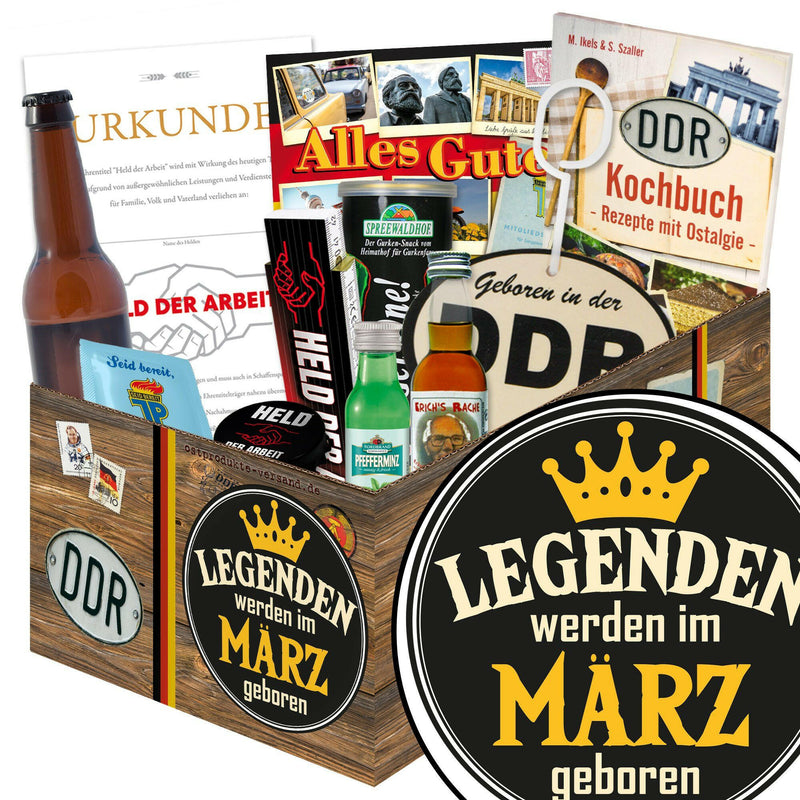 Legenden werden im März geboren - Geschenkset Ostpaket "Männer Box" - Ossiladen I Ostprodukte Versand