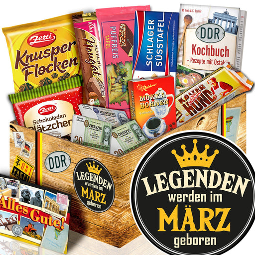 Legenden werden im März geboren - Geschenkset Ostpaket "Schokoladenbox M" - Ossiladen I Ostprodukte Versand