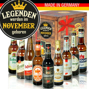 Legenden werden im November geboren - Geschenkbox "Ostbiere" 9er Set - Ossiladen I Ostprodukte Versand