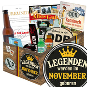 Legenden werden im November geboren - Geschenkset Ostpaket "Männer Box" - Ossiladen I Ostprodukte Versand