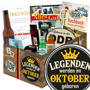Legenden werden im Oktober geboren - Geschenkset Ostpaket "Männer Box" - Ossiladen I Ostprodukte Versand