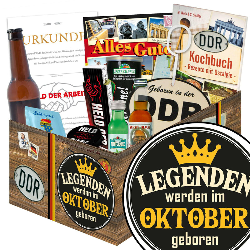 Legenden werden im Oktober geboren - Geschenkset Ostpaket "Männer Box" - Ossiladen I Ostprodukte Versand