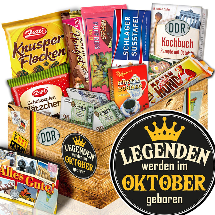 Legenden werden im Oktober geboren - Geschenkset Ostpaket "Schokoladenbox M" - Ossiladen I Ostprodukte Versand