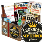 Legenden werden im September geboren - Geschenkset Ostpaket "Männer Box" - Ossiladen I Ostprodukte Versand