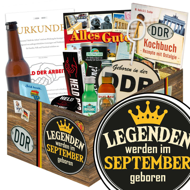 Legenden werden im September geboren - Geschenkset Ostpaket "Männer Box" - Ossiladen I Ostprodukte Versand