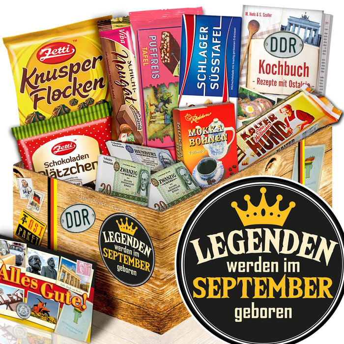 Legenden werden im September geboren - Geschenkset Ostpaket "Schokoladenbox M" - Ossiladen I Ostprodukte Versand