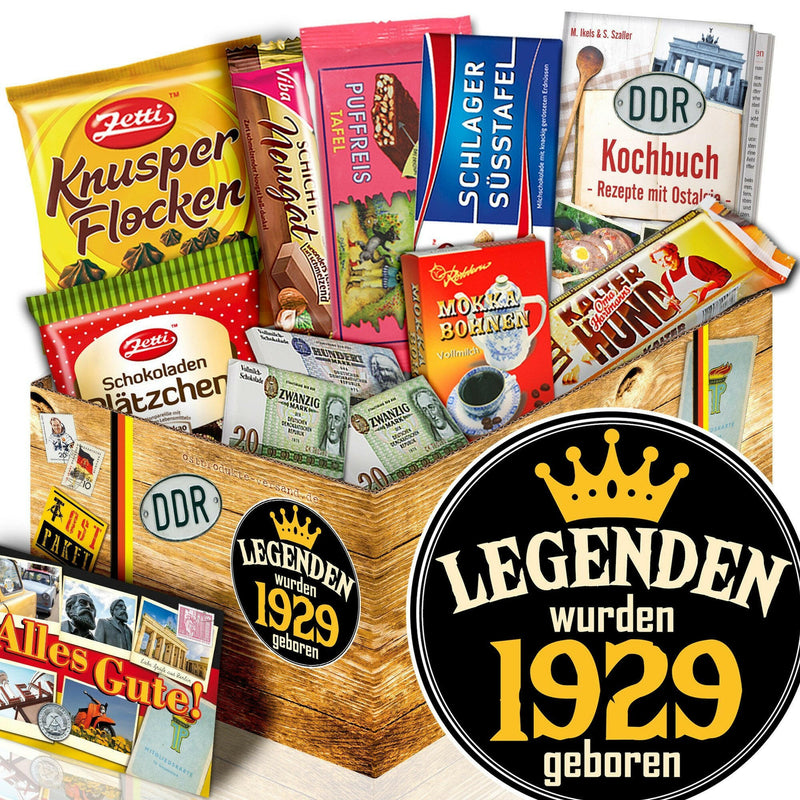 Legenden wurden 1929 geboren - Geschenkset Ostpaket "Schokoladenbox M" - Ossiladen I Ostprodukte Versand