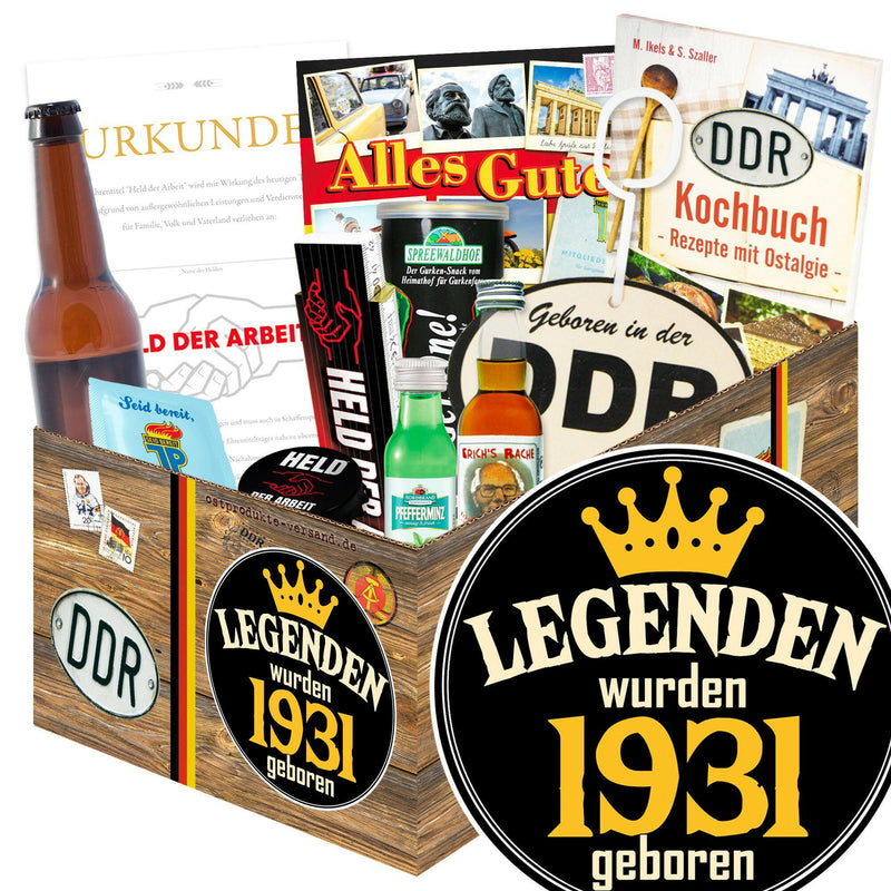 Legenden wurden 1931 geboren - Geschenkset Ostpaket "Männer Box" - Ossiladen I Ostprodukte Versand