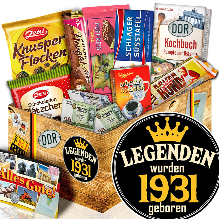 Legenden wurden 1931 geboren - Geschenkset Ostpaket "Schokoladenbox M" - Ossiladen I Ostprodukte Versand