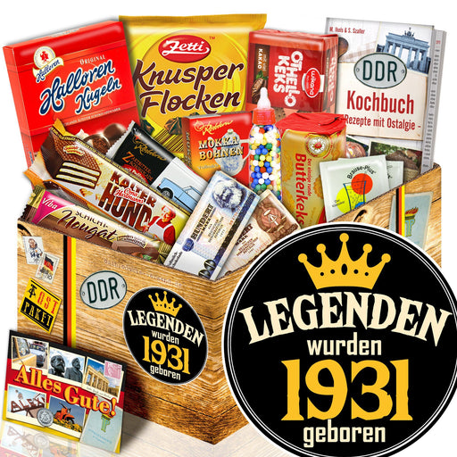 Legenden wurden 1931 geboren - Süßigkeiten Set DDR L - Ossiladen I Ostprodukte Versand
