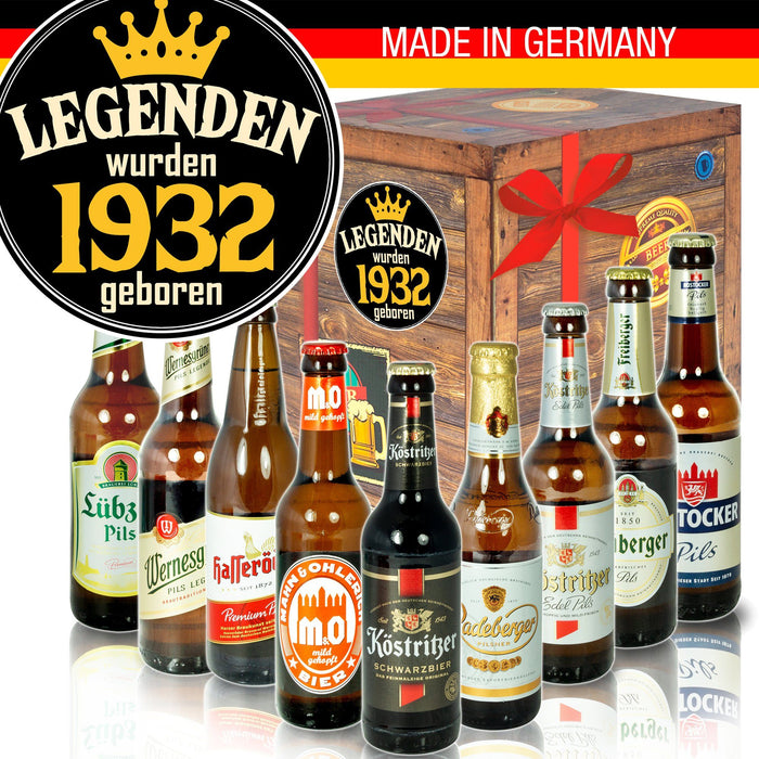 Legenden wurden 1932 geboren - Geschenkbox "Ostbiere" 9er Set - Ossiladen I Ostprodukte Versand
