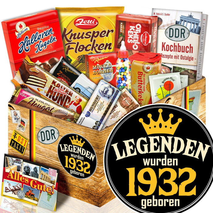 Legenden wurden 1932 geboren - Süßigkeiten Set DDR L - Ossiladen I Ostprodukte Versand