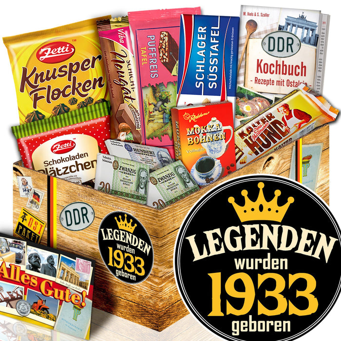 Legenden wurden 1933 geboren - Geschenkset Ostpaket "Schokoladenbox M" - Ossiladen I Ostprodukte Versand