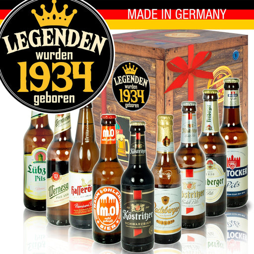 Legenden wurden 1934 geboren - Geschenkbox "Ostbiere" 9er Set - Ossiladen I Ostprodukte Versand