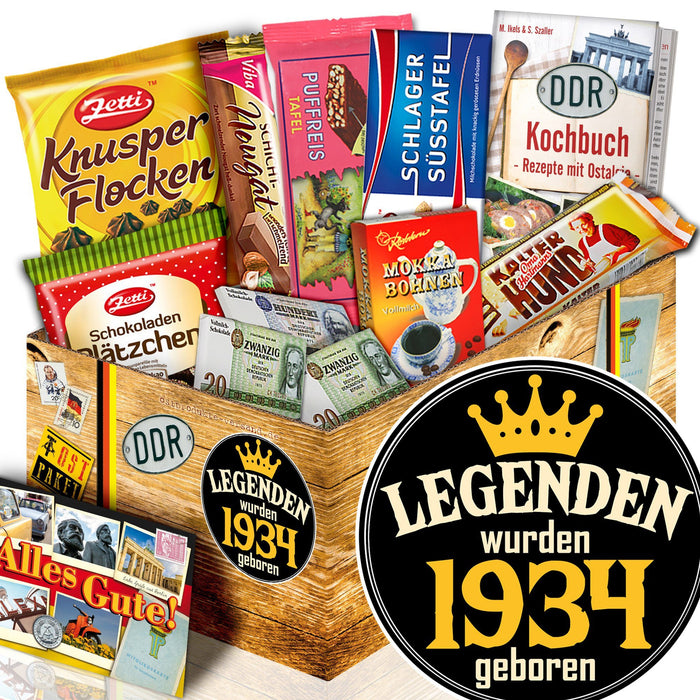Legenden wurden 1934 geboren - Geschenkset Ostpaket "Schokoladenbox M" - Ossiladen I Ostprodukte Versand