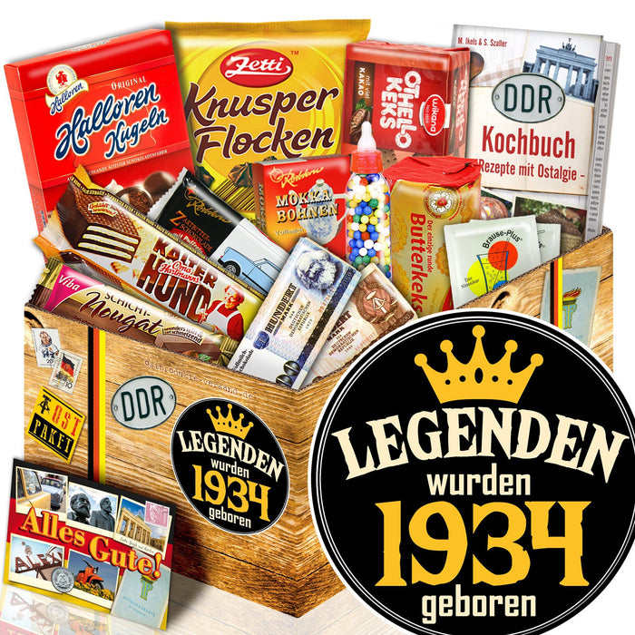 Legenden wurden 1934 geboren - Süßigkeiten Set DDR L - Ossiladen I Ostprodukte Versand