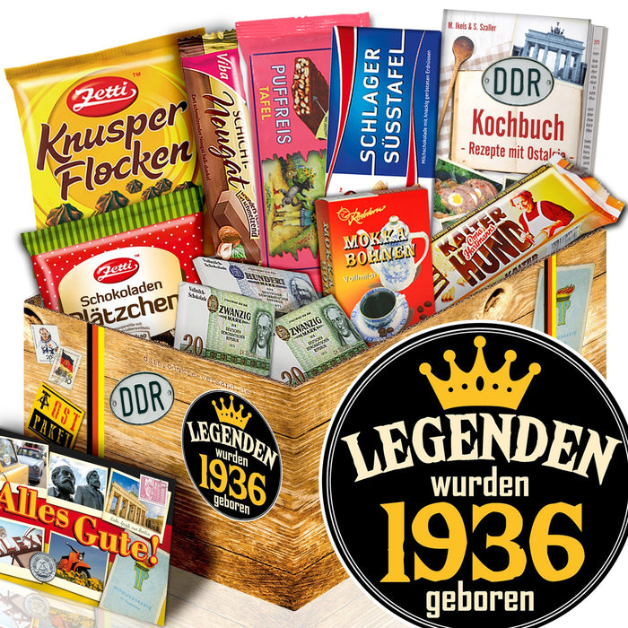 Legenden wurden 1936 geboren - Geschenkset Ostpaket "Schokoladenbox M" - Ossiladen I Ostprodukte Versand